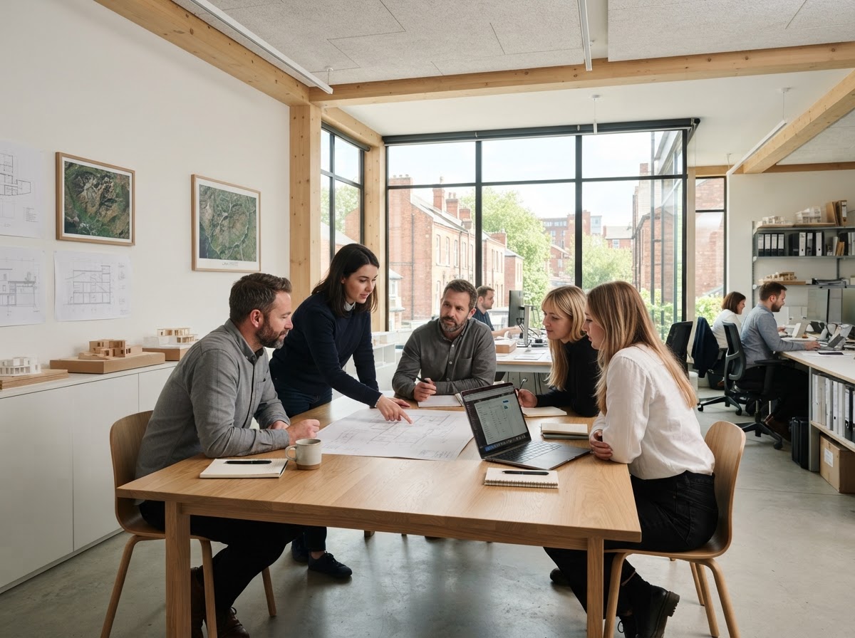 Braystones team reviewing AI-generated market analysis and risk data
